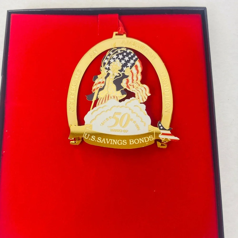Treasury Historical Association US Savings Bonds 50th Anniversary Ornament Boxed